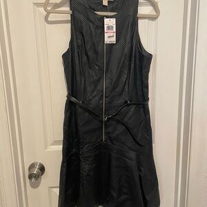 Michael Kors Black Perforated Mini Dress